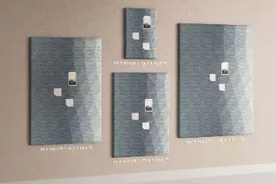Cork pin board Abstract gray waves