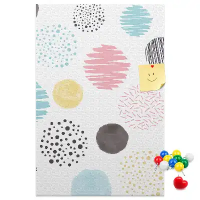 Cork Note Board Colorful circles