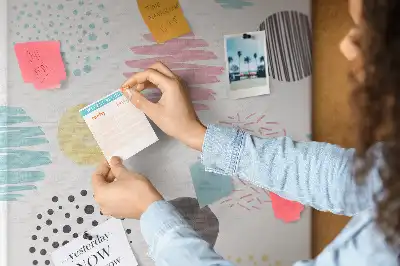 Cork Note Board Colorful circles