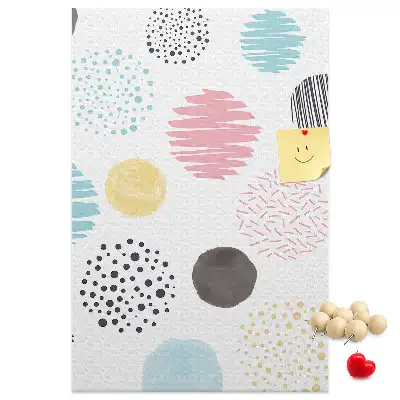 Cork Note Board Colorful circles
