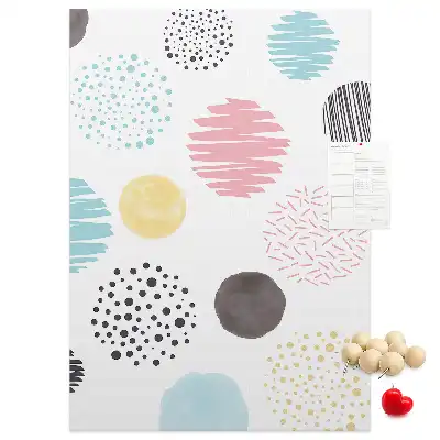 Cork Note Board Colorful circles
