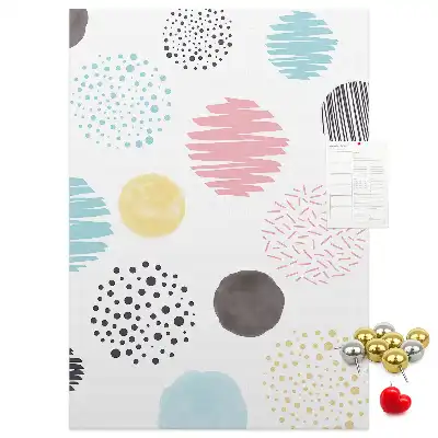 Cork Note Board Colorful circles