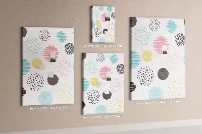 Cork Note Board Colorful circles