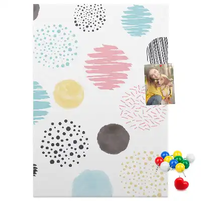 Cork Note Board Colorful circles