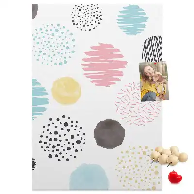Cork Note Board Colorful circles