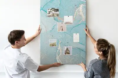Decorative Marble Texture Cork Note Board