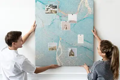 Decorative Marble Texture Cork Note Board