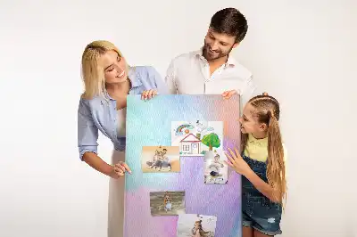 Pastel feathers cork pin board
