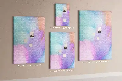 Pastel feathers cork pin board