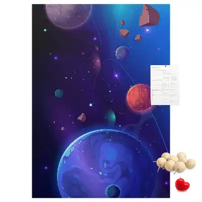 Cork Note Board Space art