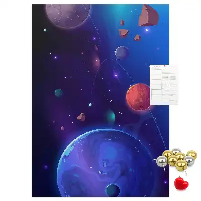 Cork Note Board Space art
