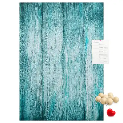 Blue wooden cork memo board