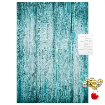 Blue wooden cork memo board