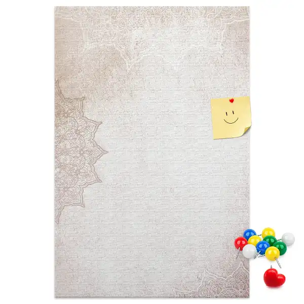 Mandala pattern cork pin board