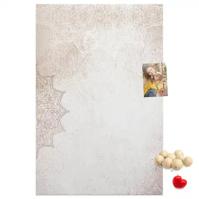 Mandala pattern cork pin board