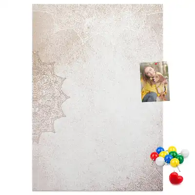 Mandala pattern cork pin board