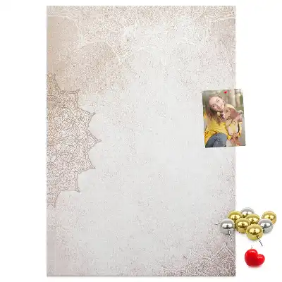 Mandala pattern cork pin board