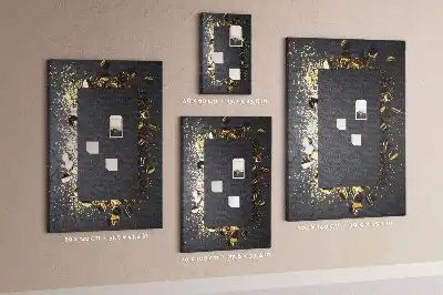 Wall cork memo board with golden confetti pattern