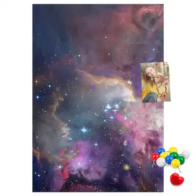 Star galaxy cork pin board