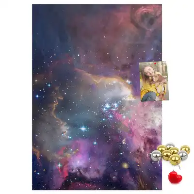 Star galaxy cork pin board