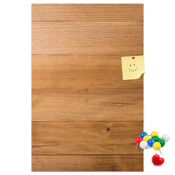 Cork note board wooden panel