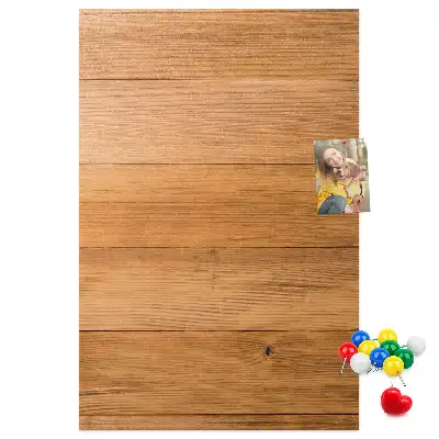 Cork note board wooden panel