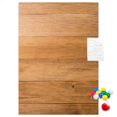 Cork note board wooden panel