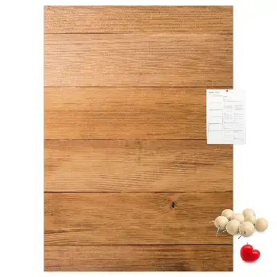 Cork note board wooden panel