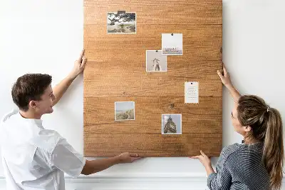 Cork note board wooden panel