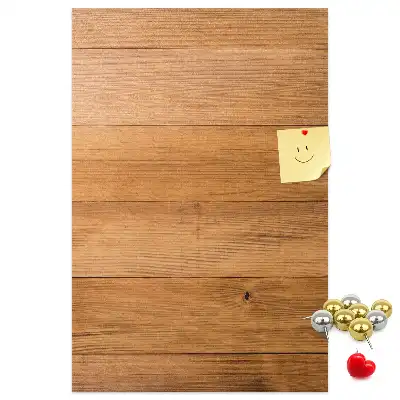 Cork note board wooden panel