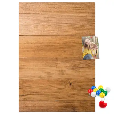 Cork note board wooden panel