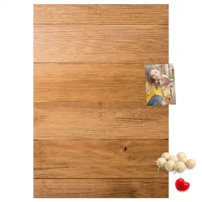 Cork note board wooden panel
