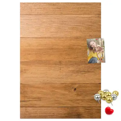 Cork note board wooden panel