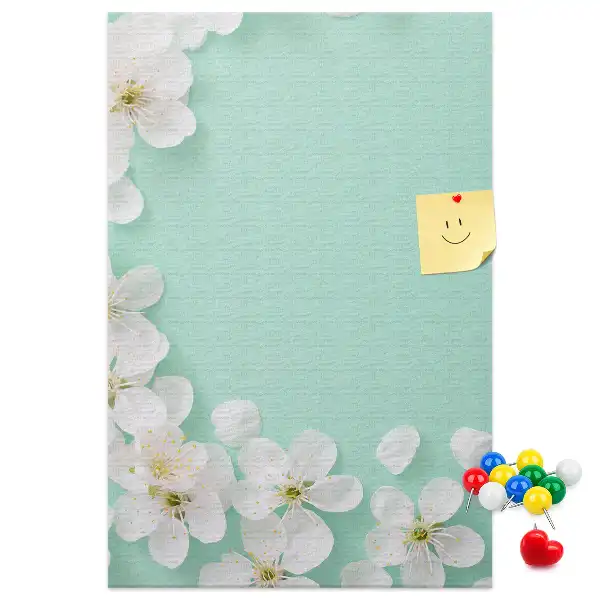 Flowers in bloom wall cork memo board