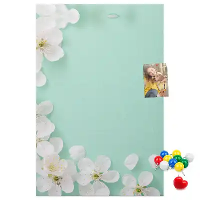 Flowers in bloom wall cork memo board