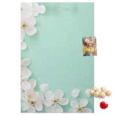Flowers in bloom wall cork memo board