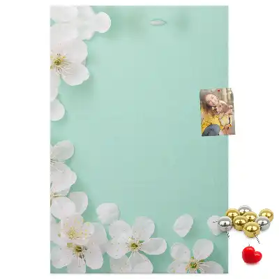 Flowers in bloom wall cork memo board