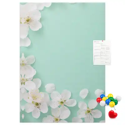 Flowers in bloom wall cork memo board