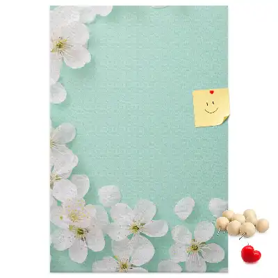 Flowers in bloom wall cork memo board