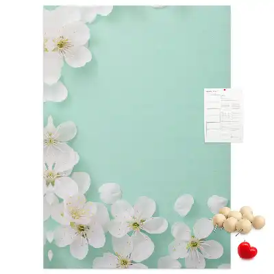 Flowers in bloom wall cork memo board
