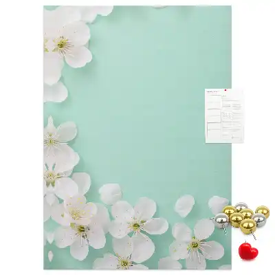 Flowers in bloom wall cork memo board