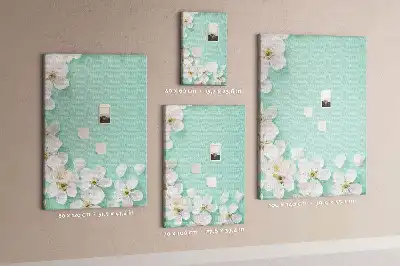 Flowers in bloom wall cork memo board