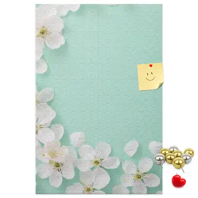 Flowers in bloom wall cork memo board