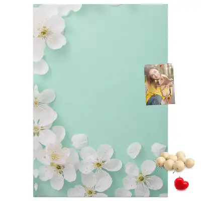 Flowers in bloom wall cork memo board