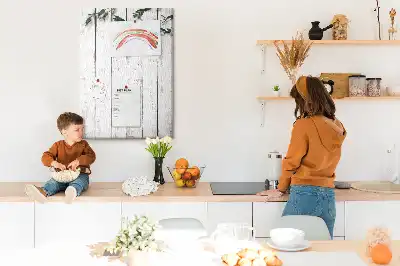 Cork pin board with wood panels