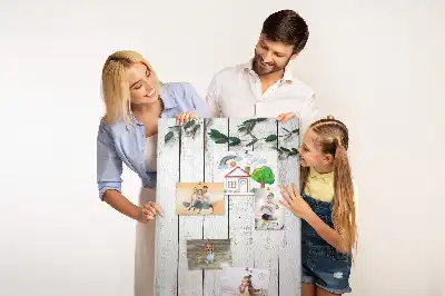 Cork pin board with wood panels
