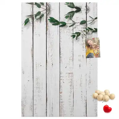 Cork pin board with wood panels