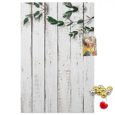 Cork pin board with wood panels