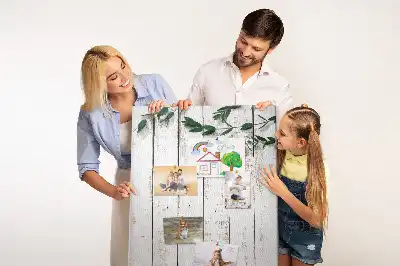 Cork pin board with wood panels