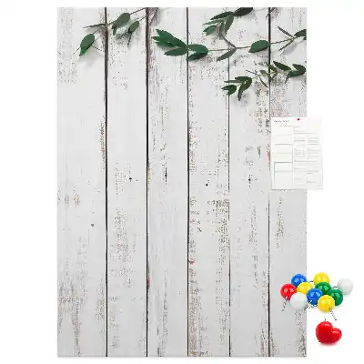 Cork pin board with wood panels